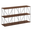 Furinno Rata 4 x 2 Flat Base Shelf Display Rack in Columbia Walnut