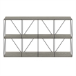 Furinno Rata 4 x 2 Flat Base Shelf Display Rack in French Oak Grey