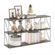Furinno Rata 4 x 2 Flat Base Shelf Display Rack in French Oak Grey
