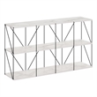 Furinno Rata 4 x 2 Flat Base Shelf Display Rack in Marble White