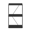 Furinno Rata 3-Tier Flat Base Shelf Display Rack in Americano