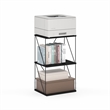 Furinno Rata 3-Tier Flat Base Shelf Display Rack in Americano