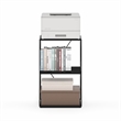 Furinno Rata 3-Tier Flat Base Shelf Display Rack in Americano