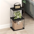 Furinno Rata 3-Tier Flat Base Shelf Display Rack in Americano