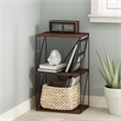 Furinno Rata 3-Tier Flat Base Shelf Display Rack in Columbia Walnut