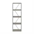 Furinno Rata 5-Tier Flat Base Shelf Display Rack Narrow in French Oak Grey