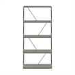 Furinno Rata 5-Tier Flat Base Shelf Display Rack Wide in French Oak Grey