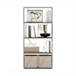 Furinno Rata 5-Tier Flat Base Shelf Display Rack Wide in French Oak Grey