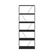 Furinno Rata 6-Tier Flat Base Shelf Display Rack Wide in Americano