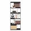Furinno Rata 6-Tier Flat Base Shelf Display Rack Wide in Americano