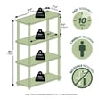 Furinno TURN-N-TUBE 4-Tier Shelf Display Rack in Blonde Maple