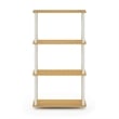 Furinno TURN-N-TUBE 4-Tier Shelf Display Rack in Blonde Maple