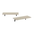 Furinno ROSSI 18Inch Wall Mounted Floating Shelves in Metropolitan Pine Set of 2