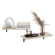 Furinno ROSSI 18Inch Wall Mounted Floating Shelves in Metropolitan Pine Set of 2
