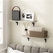 Furinno ROSSI 18Inch Wall Mounted Floating Shelves in Metropolitan Pine Set of 2