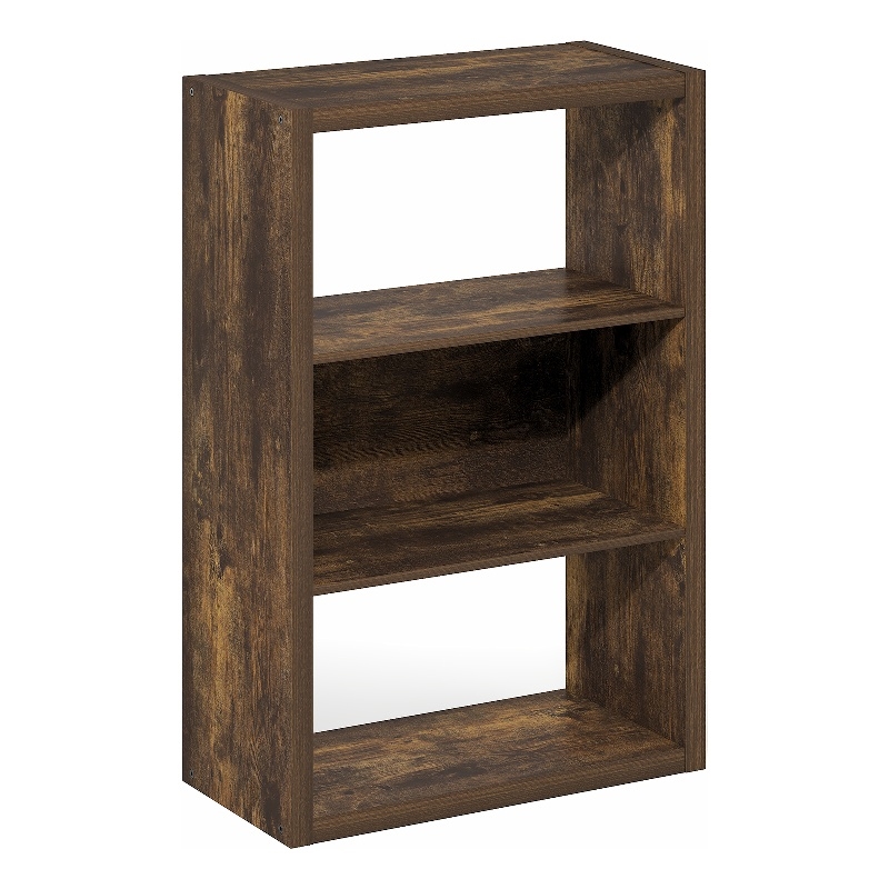 Furinno VIOLA 3-Tier Open Shelf Bookcase in Bookshelf in Amber Pine