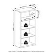Furinno VIOLA 4-Tier Open Shelf Bookcase in Bookshelf in Amber Pine