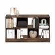 Furinno JENSEN Farmhouse 8-Cube Display Bookcase in Bookshelf in Amber Pine
