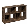 Furinno JENSEN Farmhouse 8-Cube Display Bookcase in Bookshelf in Amber Pine