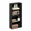 Furinno BASIC 4-Tier Open Shelf Bookcase 7 x 17 x 35inches in Espresso