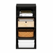 Furinno BASIC 4-Tier Open Shelf Bookcase 11 x 17 x 35inches in Espresso