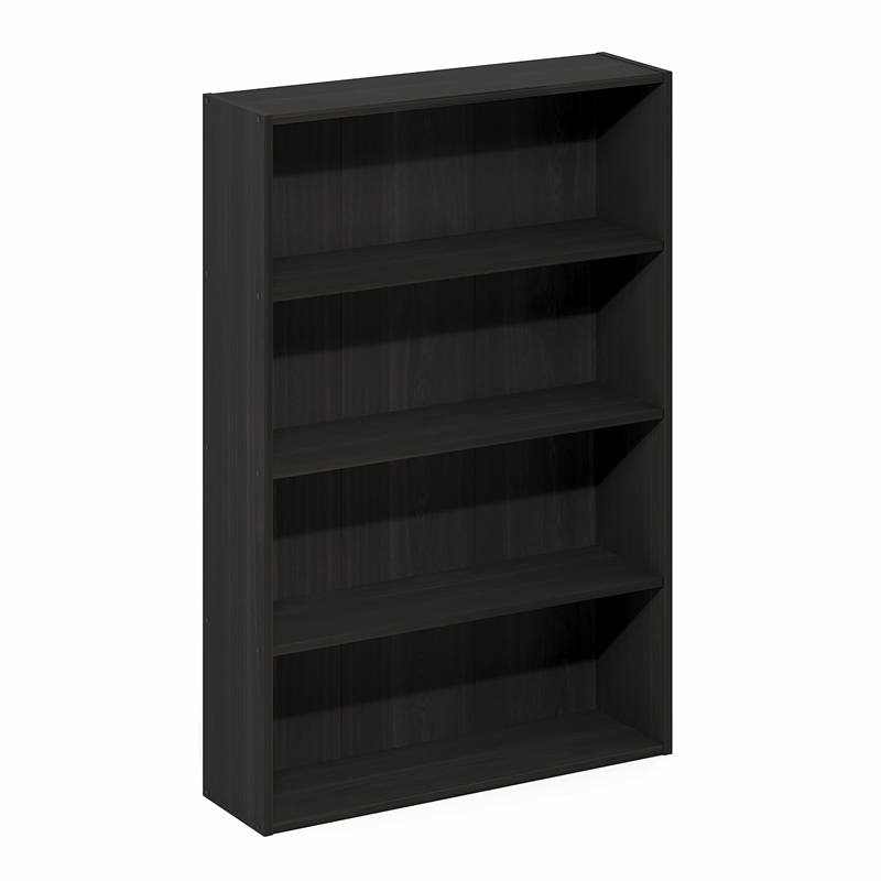 Furinno Basic 4-Tier Open Shelf Bookcase 6 x 24 x 35inches in Espresso