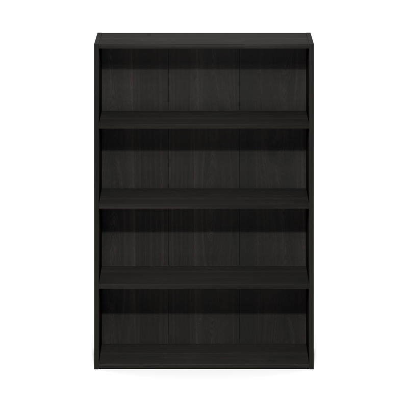 Furinno Basic 4-Tier Open Shelf Bookcase 6 x 24 x 35inches in Espresso