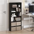 Furinno BASIC 6-Tier Open Shelf Bookcase 7 x 24 x 53inches in Espresso