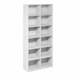 Furinno BASIC 12-Cube Open Shelf 12 x 32 x 71inches in White