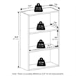 Furinno BASIC 3-Tier Open Shelf Bookcase 7 x 17 x 26inches in Amber Pine