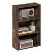 Furinno BASIC 3-Tier Open Shelf Bookcase 7 x 17 x 26inches in Amber Pine