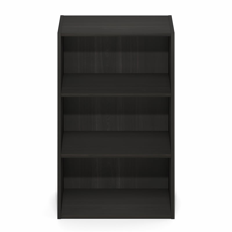 Furinno BASIC 3-Tier Open Shelf Bookcase 11 x 17 x 26inches in Espresso