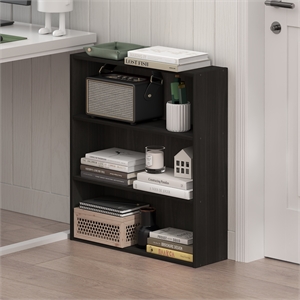 Furinno Basic 3-Tier Open Shelf Bookcase  7 x 24 x 26inches in Espresso
