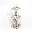 Furinno SIMPLISTIC End Table in Set of Two in Light Oak/White