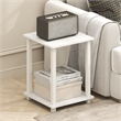Furinno SIMPLISTIC End Table in Set of Two in Pla inWhite/White