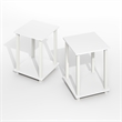 Furinno SIMPLISTIC End Table in Set of Two in Pla inWhite/White