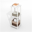 Furinno SIMPLISTIC End Table in Set of Two in Pla inWhite/White