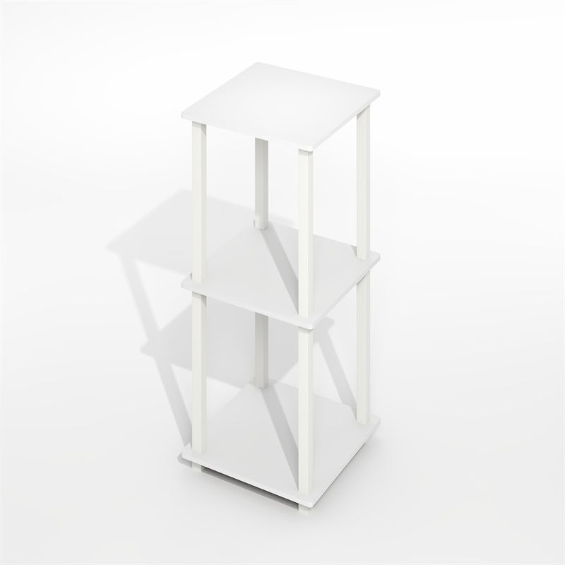 Furinno SIMPLISTIC End Table in Set of Two in Pla inWhite/White