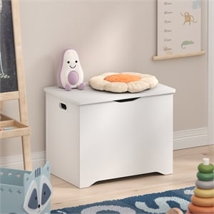 Furinno BASIC Toy Box in Storage Chest for Entryway in Living Room in White