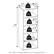 Furinno BASIC 5-Tier Open Shelf Bookcase  11 x 17 x 4inches4 in White