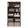 Furinno BASIC 5-Tier Open Shelf Bookcase  7 x 24 x 44inches in Amber Pine