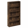 Furinno BASIC 5-Tier Open Shelf Bookcase  7 x 24 x 44inches in Amber Pine
