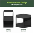 Furinno Modern Hexagonal Coffee Table with Open Storage in Americano