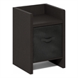 Furinno VIOLA End Table in Side Table with Storage Bins in Dark Oak