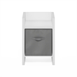Furinno VIOLA End Table in Side Table with Storage Bins in White
