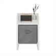 Furinno VIOLA End Table in Side Table with Storage Bins in White