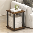 Furinno SIMPLISTIC End Table in Set of Two in Amber Oak/Black