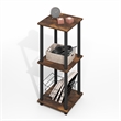Furinno SIMPLISTIC End Table in Set of Two in Amber Oak/Black