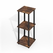 Furinno SIMPLISTIC End Table in Set of Two in Amber Oak/Black