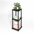 Furinno SIMPLISTIC End Table in Set of Two in Black Espresso/Black